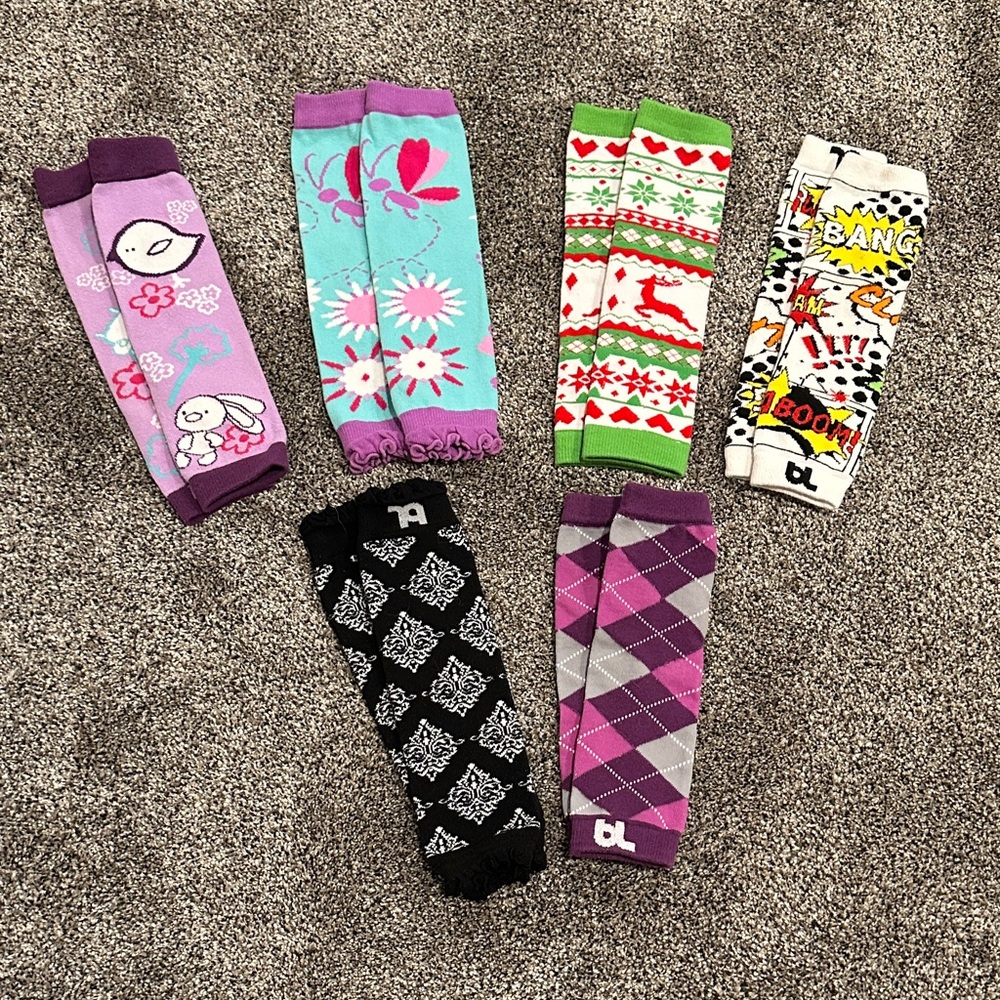 Colorful Patterned Legging Styled Socks Set in size 18m-24m